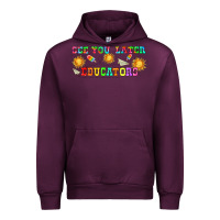 Mauve Wine see you later educators  libbey glass Urban Hoodie - HRA Design Shop