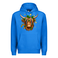 True Royal St. Patrick's Day Highland Cow Premium Hoodie - Neo Western