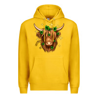 Lemon St. Patrick's Day Highland Cow Premium Hoodie - Neo Western
