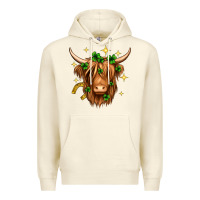 Sandshell St. Patrick's Day Highland Cow Premium Hoodie - Neo Western