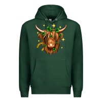 Sports Green St. Patrick's Day Highland Cow Premium Hoodie - Neo Western