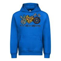 Cobalt peace love racing Urban Hoodie - CowhideDigitalArt