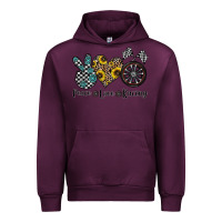 Mauve Wine peace love racing Urban Hoodie - CowhideDigitalArt