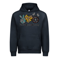 Navy peace love racing Urban Hoodie - CowhideDigitalArt