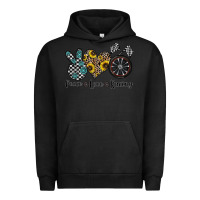 Pigment Black peace love racing Urban Hoodie - CowhideDigitalArt