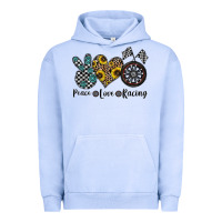 Pigment Grape Ice peace love racing Urban Hoodie - CowhideDigitalArt