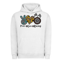 Pigment Lunar Rock peace love racing Urban Hoodie - CowhideDigitalArt