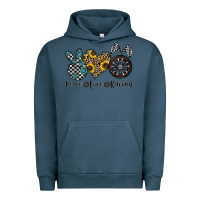 Pigment Midnight Navy peace love racing Urban Hoodie - CowhideDigitalArt