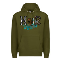 Army Green hair hustler Premium Hoodie - SublimationCraftShop