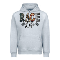 Heather Grey race life Urban Hoodie - CowhideDigitalArt