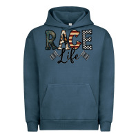 Pigment Midnight Navy race life Urban Hoodie - CowhideDigitalArt