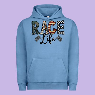 Race Life Urban Hoodie Designed By Cowhidedigitalart