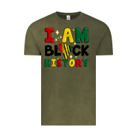 Vintage Olive i am black history Vintage Tee - Artiststas