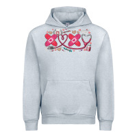Heather Grey xoxo valentine Urban Hoodie - RacoonDesign