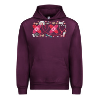 Mauve Wine xoxo valentine Urban Hoodie - RacoonDesign