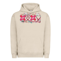 Pigment French Oak xoxo valentine Urban Hoodie - RacoonDesign
