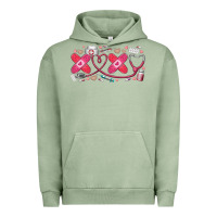 Pigment Oil Green xoxo valentine Urban Hoodie - RacoonDesign
