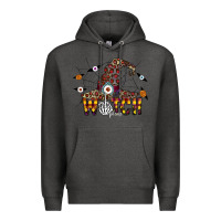 Charcoal Heather Witch Please Premium Hoodie - CowhideDigitalArt