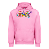 Fuchsia Pink lgbtq hope  libbey glass Urban Hoodie - HRA Design Shop