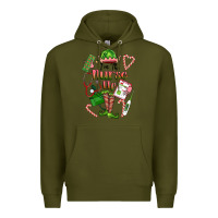 Army Green im the nurse elf Premium Hoodie - FaDigitalArtStudio