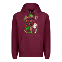 Burgundy im the nurse elf Premium Hoodie - FaDigitalArtStudio