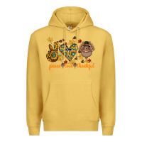 Antique Gold Peace Love Thankful Premium Hoodie - CowhideDigitalArt