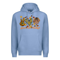 Colony Blue Peace Love Thankful Premium Hoodie - CowhideDigitalArt
