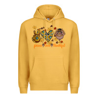 Mustard Peace Love Thankful Premium Hoodie - CowhideDigitalArt