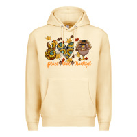 Pina Colada Peace Love Thankful Premium Hoodie - CowhideDigitalArt