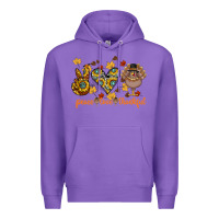 Purple Peace Love Thankful Premium Hoodie - CowhideDigitalArt