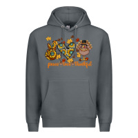 Rock Peace Love Thankful Premium Hoodie - CowhideDigitalArt