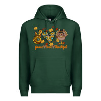 Sports Green Peace Love Thankful Premium Hoodie - CowhideDigitalArt