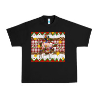 Black Stacked Christmas Farm Urban Heavy Tee - Artiststas