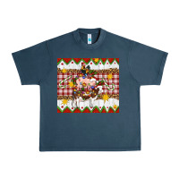 Midnight Navy Stacked Christmas Farm Urban Heavy Tee - Artiststas