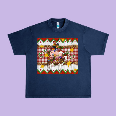 Stacked Christmas Farm Urban Heavy Tee Designed By Artiststas