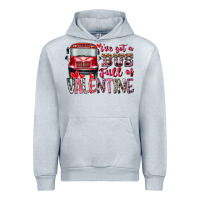 Heather Grey I've got bus full of Valentine Urban Hoodie - RacoonDesign