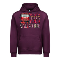 Mauve Wine I've got bus full of Valentine Urban Hoodie - RacoonDesign