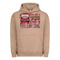 Pigment Burro I've got bus full of Valentine Urban Hoodie - RacoonDesign
