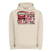 Pigment French Oak I've got bus full of Valentine Urban Hoodie - RacoonDesign
