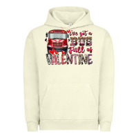 Pigment Pistachio I've got bus full of Valentine Urban Hoodie - RacoonDesign