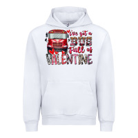 White I've got bus full of Valentine Urban Hoodie - RacoonDesign