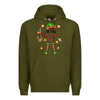 Army Green im the sarcastic elf Premium Hoodie - FaDigitalArtStudio