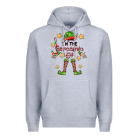 Heather Grey im the sarcastic elf Premium Hoodie - FaDigitalArtStudio