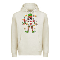 Oatmeal Heather im the sarcastic elf Premium Hoodie - FaDigitalArtStudio