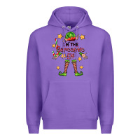 Purple im the sarcastic elf Premium Hoodie - FaDigitalArtStudio