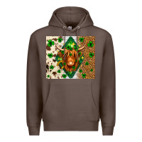 Coffee St. Patrick's Day Highland cow Premium Hoodie - Neo Western