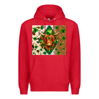 Red St. Patrick's Day Highland cow Premium Hoodie - Neo Western