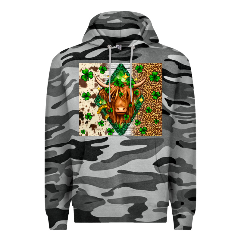 St. Patrick's Day Highland Cow Premium Hoodie by Neo Western | Teevron