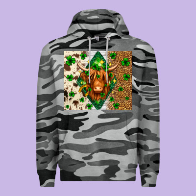 St. Patrick's Day Highland Cow Premium Hoodie Designed By Neo Western