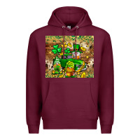 Burgundy St. Patrick's Day gnomies truck tumbler Premium Hoodie - Neo Western